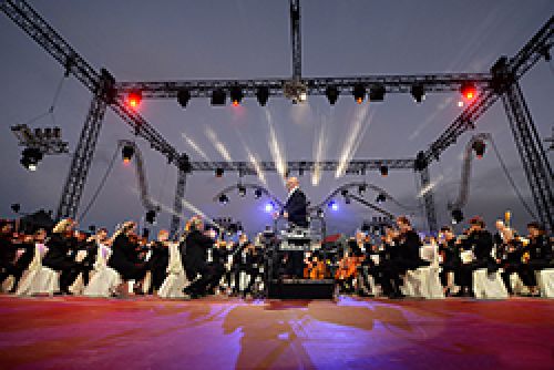 L'orchestre d'Un Violon sur le  Sable orchestre symphonique | Un Violon sur le sable