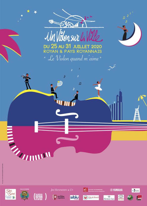 Affiche violon sur le sable 2020