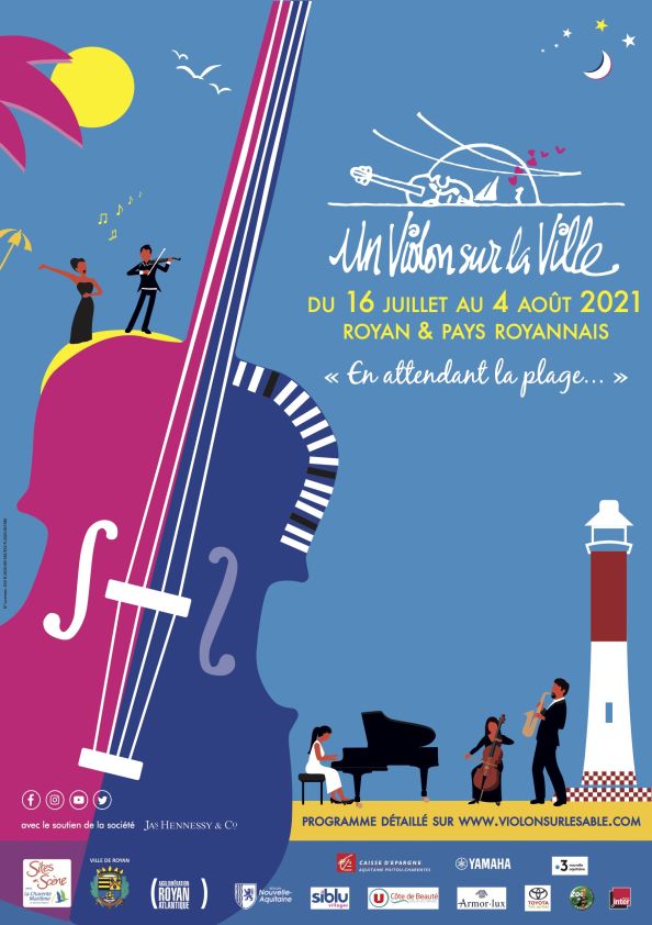 Affiche violon sur le sable 2021